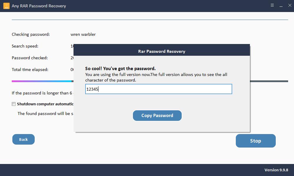 Winrar Password Remover 1.7 With Activate Codes Free Updated